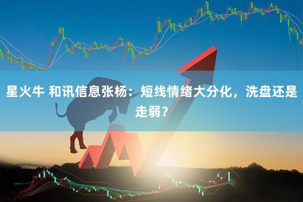 星火牛 和讯信息张杨：短线情绪大分化，洗盘还是走弱？